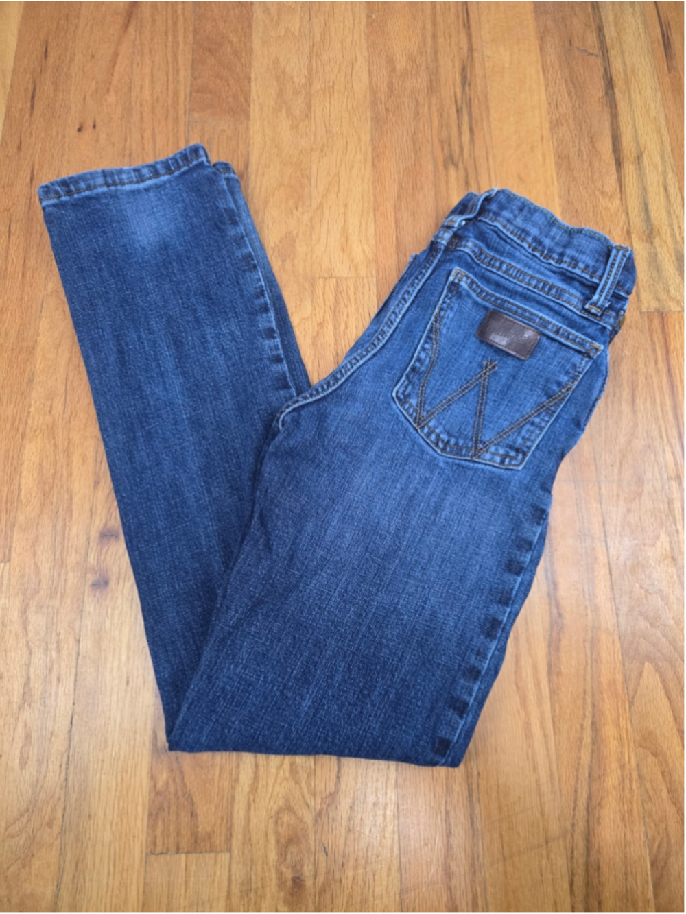 Boys Wrangler Slim Straight Jeans Size 14 Blue